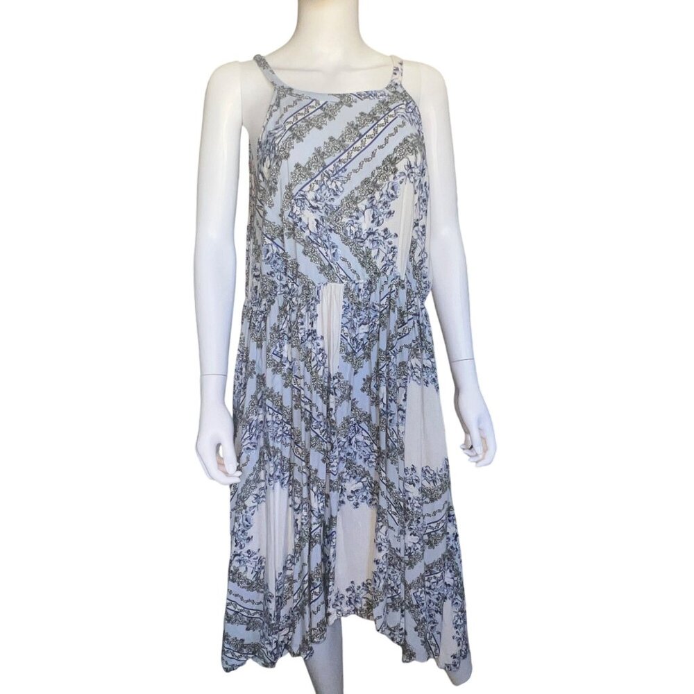 Torrid Floral Print Midi Dress With Sleeveless Design & High-Low Hem - Size 1/1X